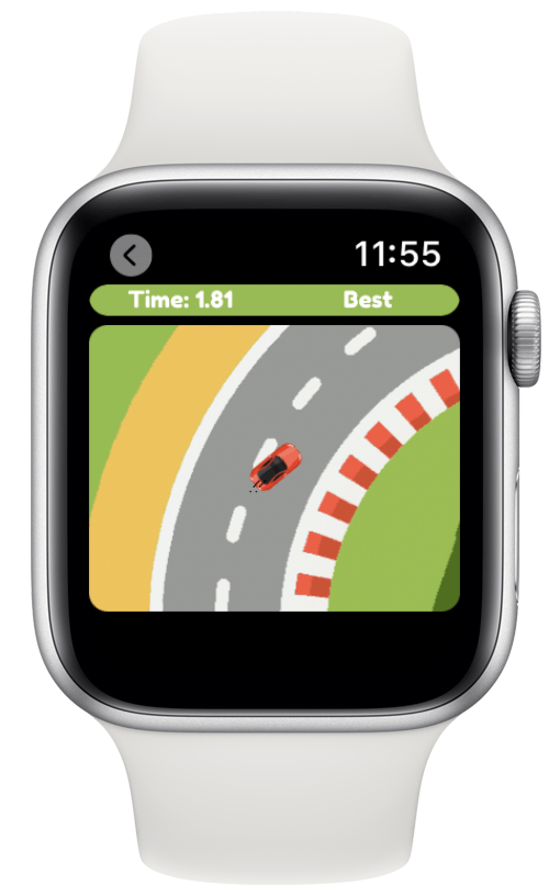 Juego de conducción de coches para Apple Watch
