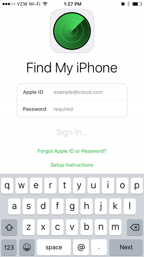 Find My iPhone Security