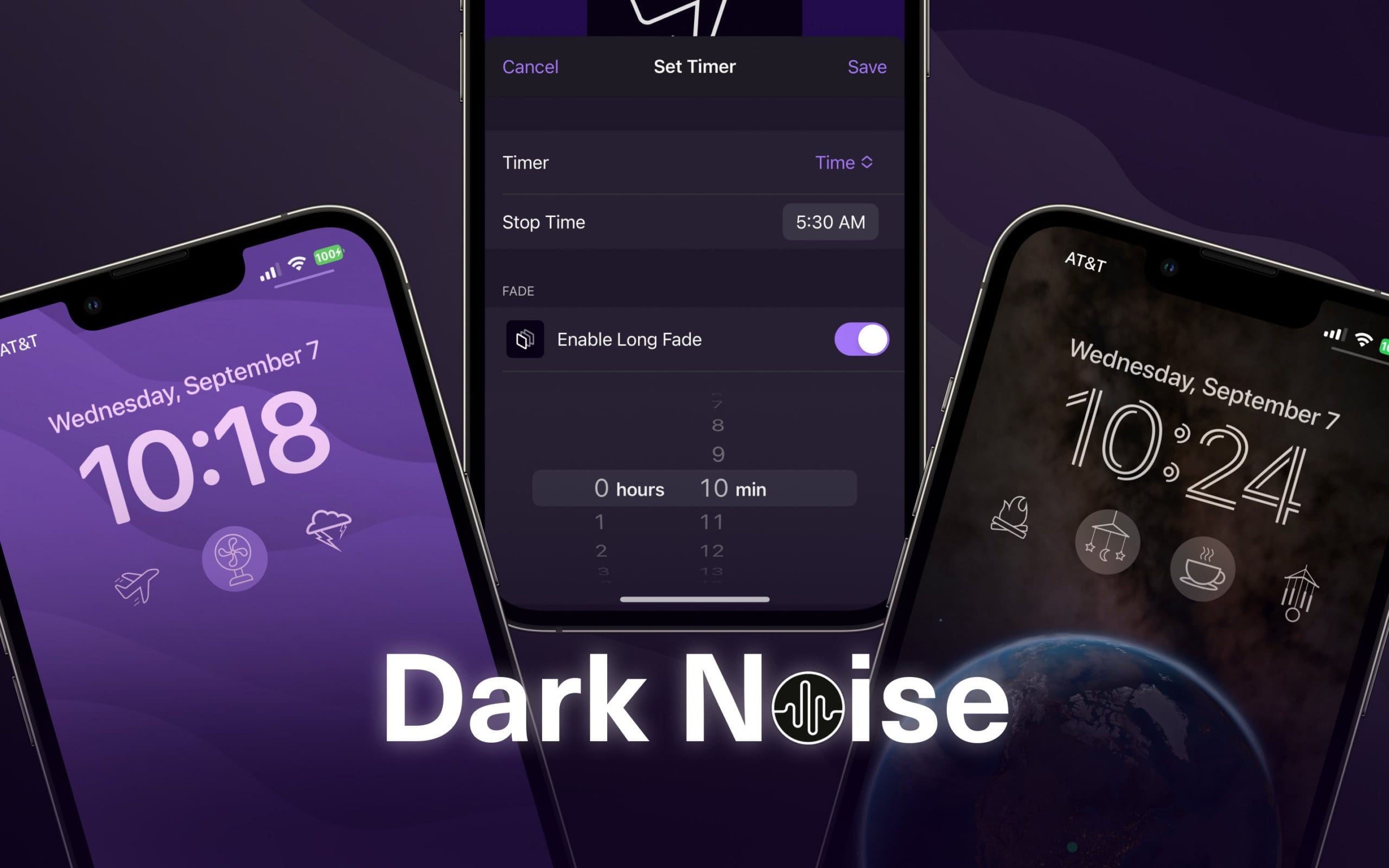 Cele mai bune widget-uri pentru ecranul de blocare iPhone pentru iOS 16 - Dark Noise