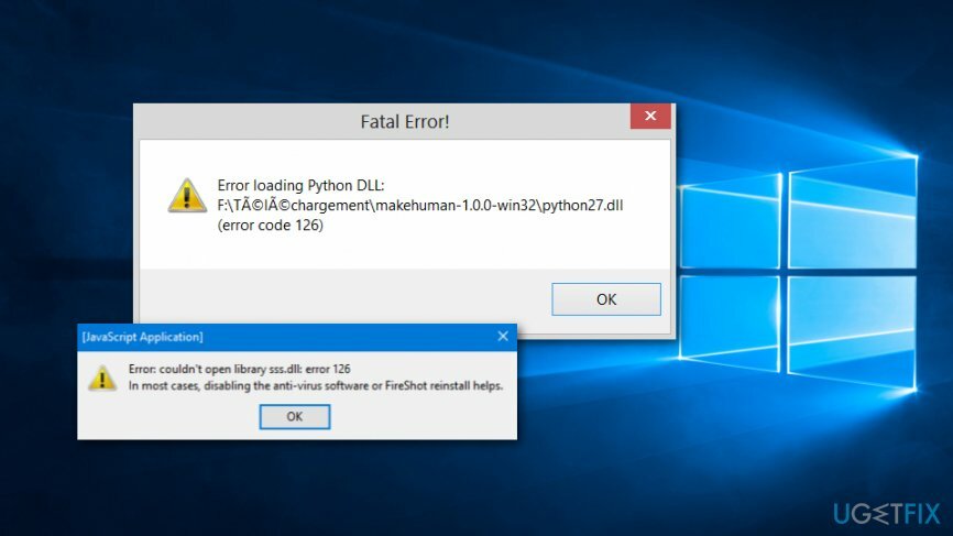 Ištaisykite DLL klaidas 126127 sistemoje „Windows 10“.