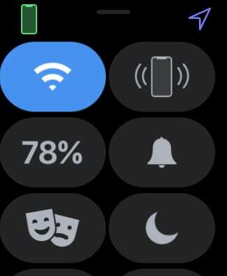 Centru de control pe Apple Watch