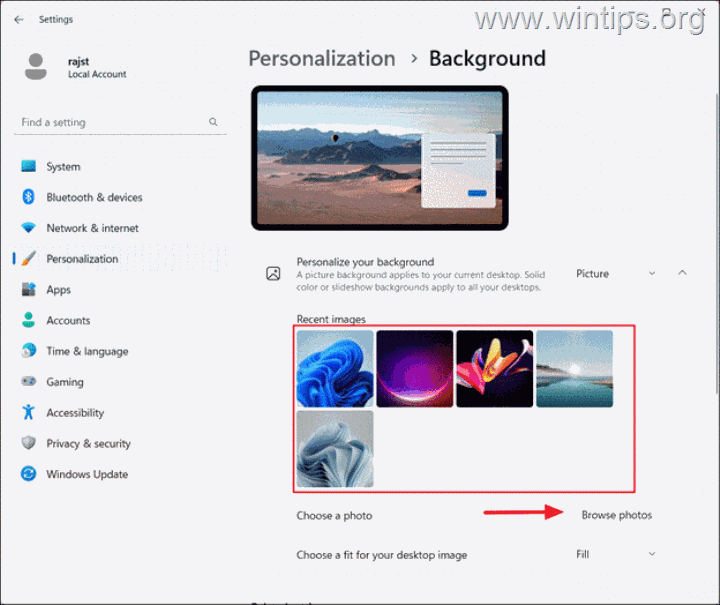 So ändern Sie den Hintergrund des virtuellen Desktops