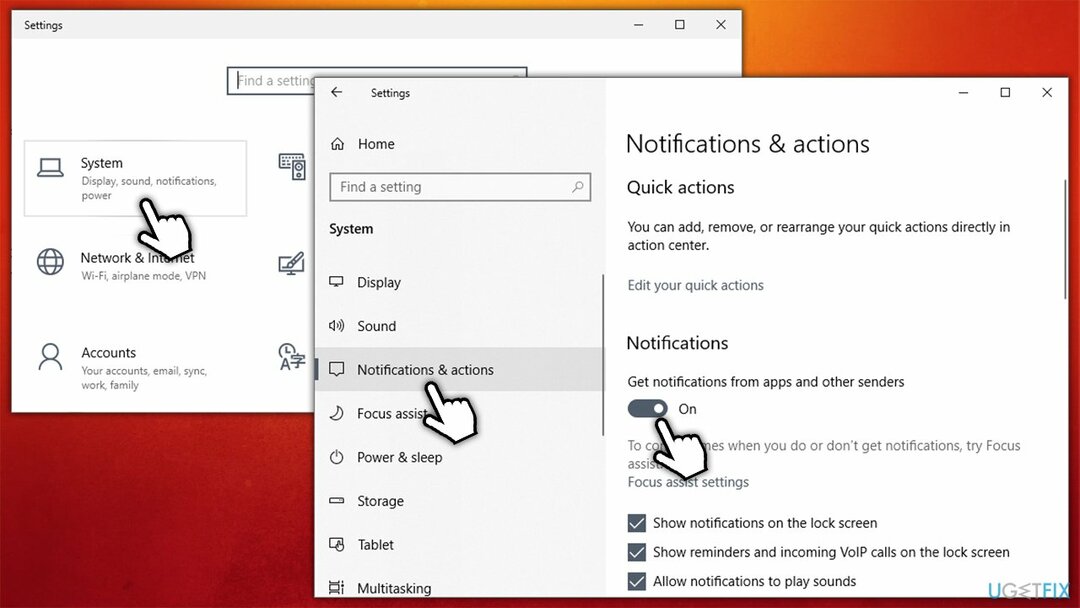 Abilita le notifiche su Windows