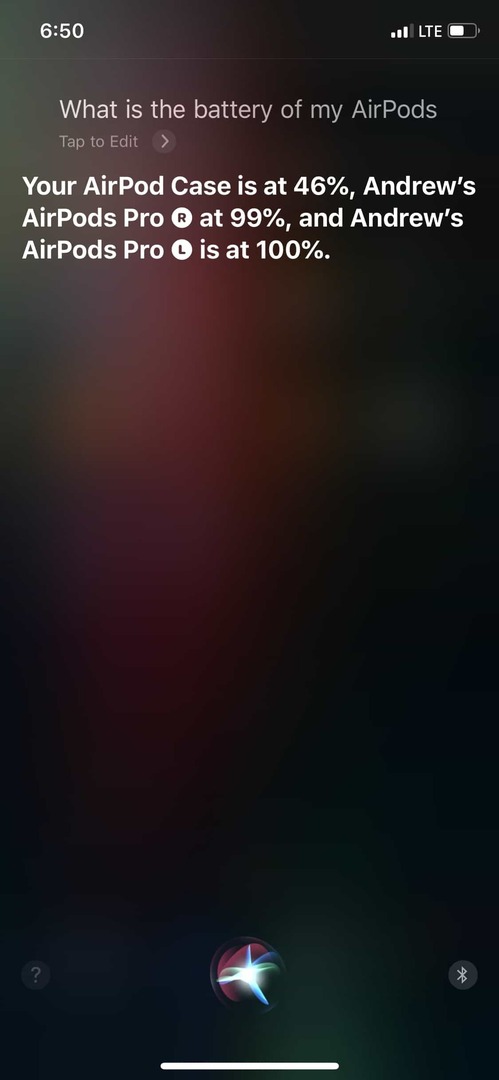 AirPods Pro 배터리 수명 확인 Siri