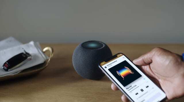 HomePod mini handoff på iPhone