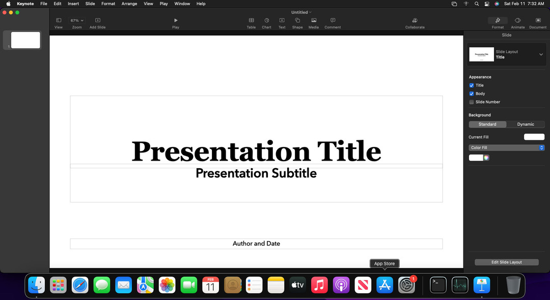 PowerPoint-alternativer for Mac Keynote fra Apple