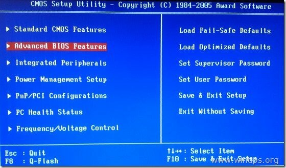 الميزات المتقدمة BIOS