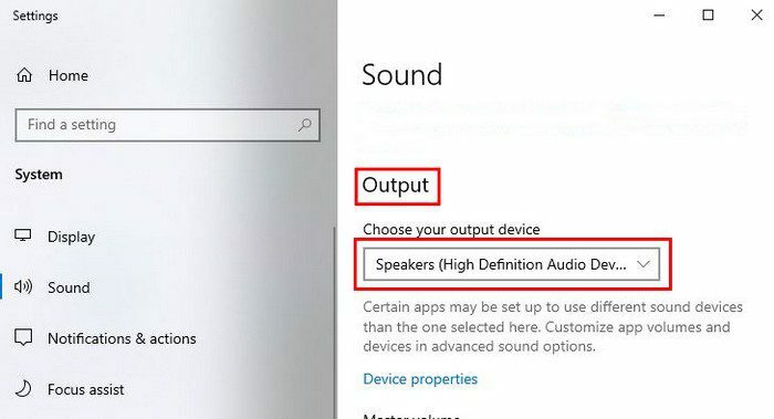 Windows за изход на звук