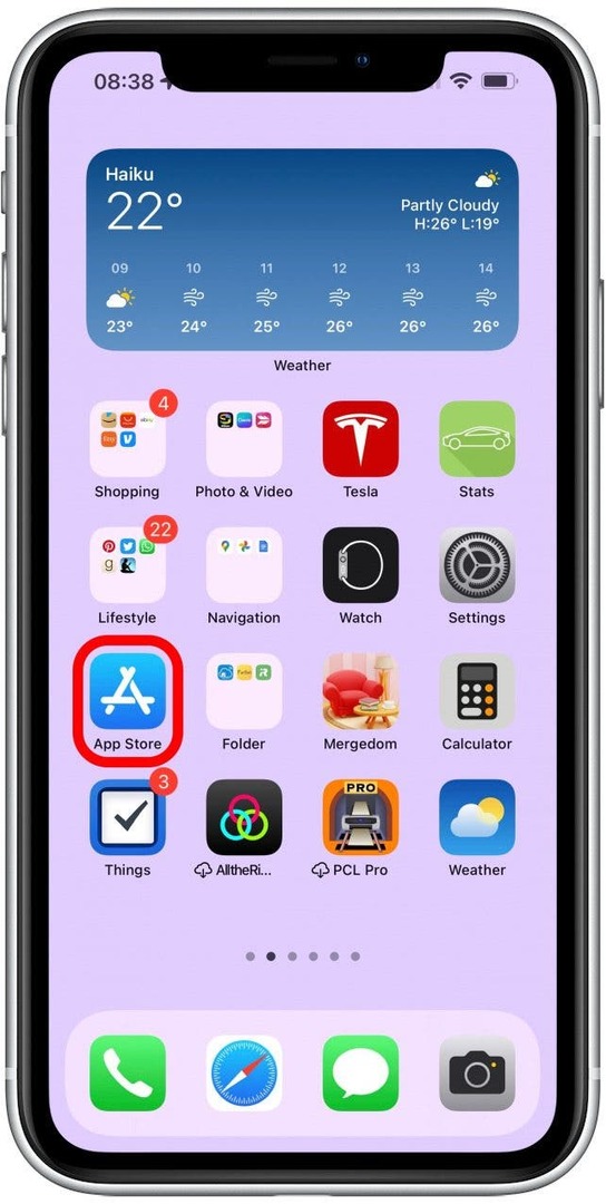 Åpne App Store-appen - avbryt appletv