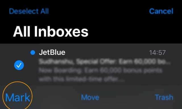 markeer e-mail in Mail-app iPhone