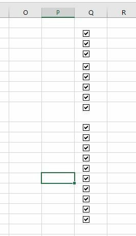 Kontrollkästchen Excel