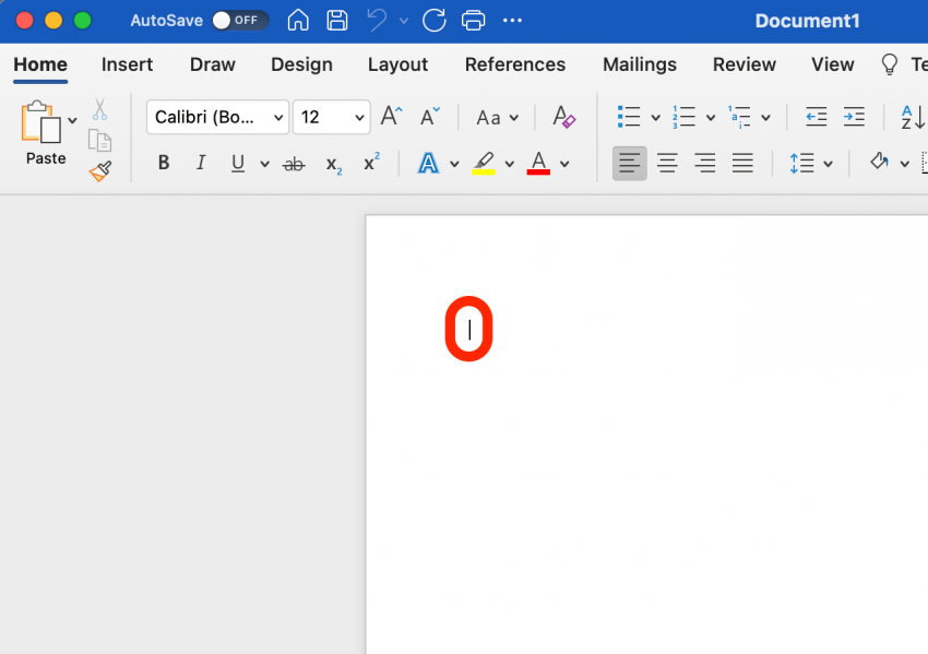 På din Mac skal du placere markøren i et hvilket som helst felt, hvori teksten kan skrives.