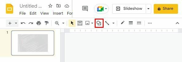 Google Slides Shape ხატულა