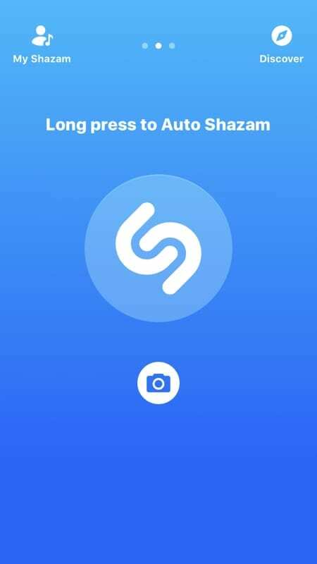 Включите Auto Shazam в приложении