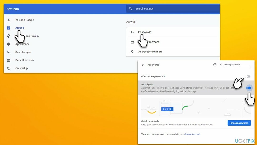 Deshabilitar el autocompletado de Chrome para contraseñas, direcciones y ubicaciones