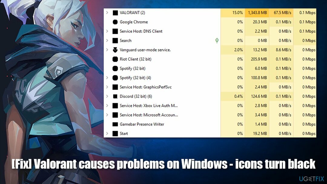 [Parandus] Valorant põhjustab Windowsis probleeme – ikoonid muutuvad mustaks