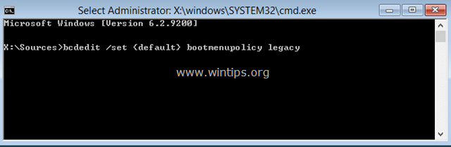 Windows 8 F8 Legacy-Boot