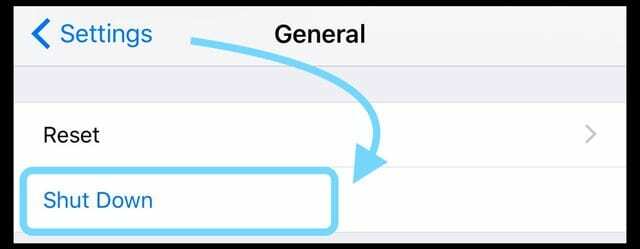 iOS 11 Ρύθμιση τερματισμού λειτουργίας του iPhone