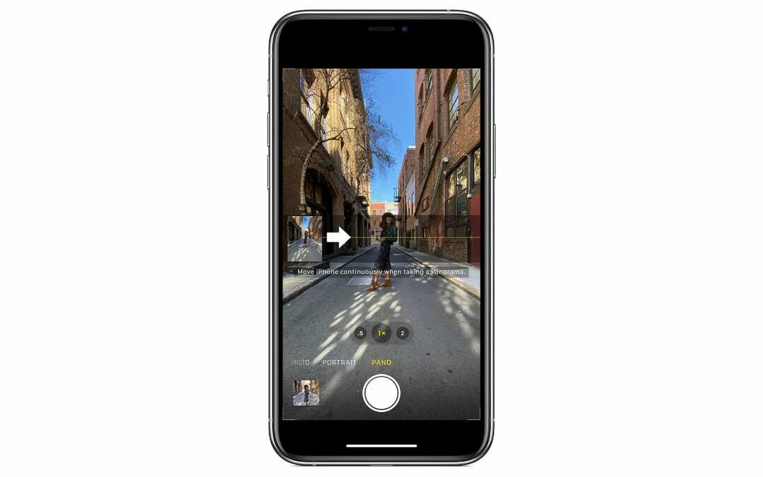 iPhone-kamera i panoramaläge
