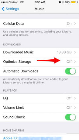 So optimieren Sie den Musikspeicher iOS 10