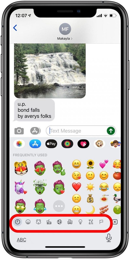 iphone emoji-meny