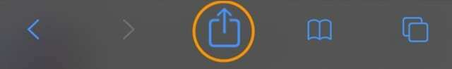 Icona segnalibro in Safari su iPhone, iPad e iPod touch
