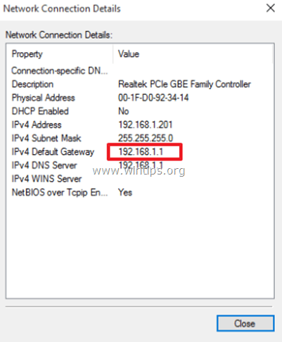 temukan alamat ip router