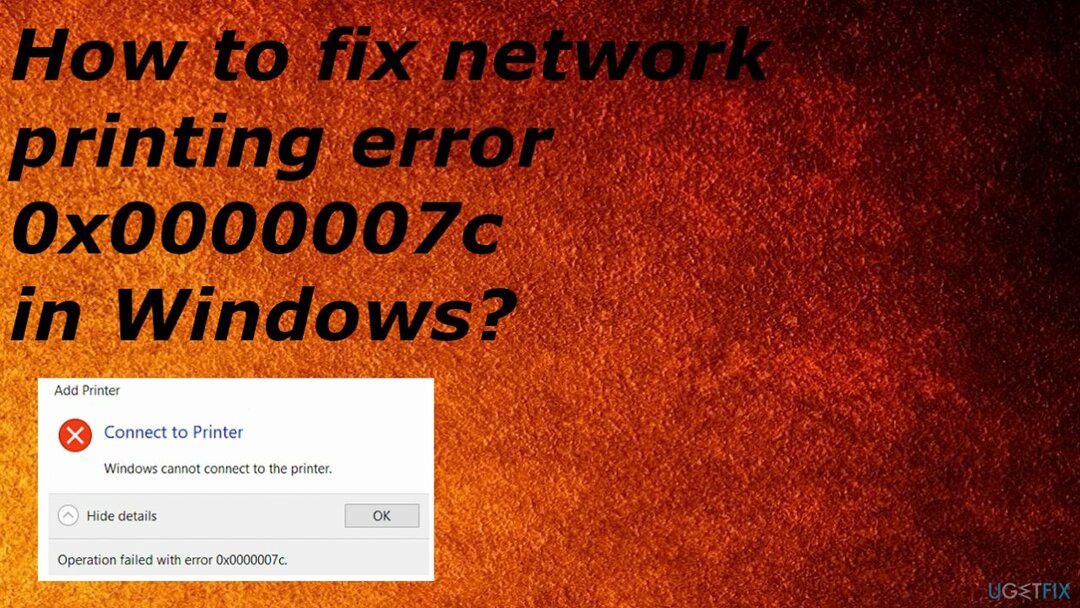 Chyba sieťovej tlačiarne 0x0000007c v systéme Windows