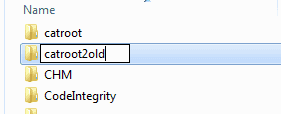 catroot 폴더 이름 바꾸기