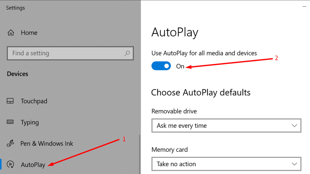 Autoplay-Einstellungen Windows 10