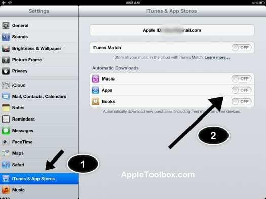 Automatische Downloads von iPhone, iPad, iPod