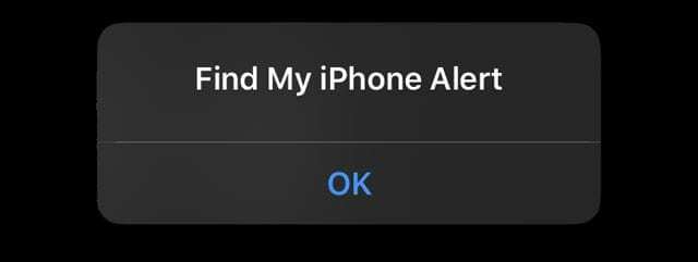 Alerta de Buscar mi iPhone en iPhone