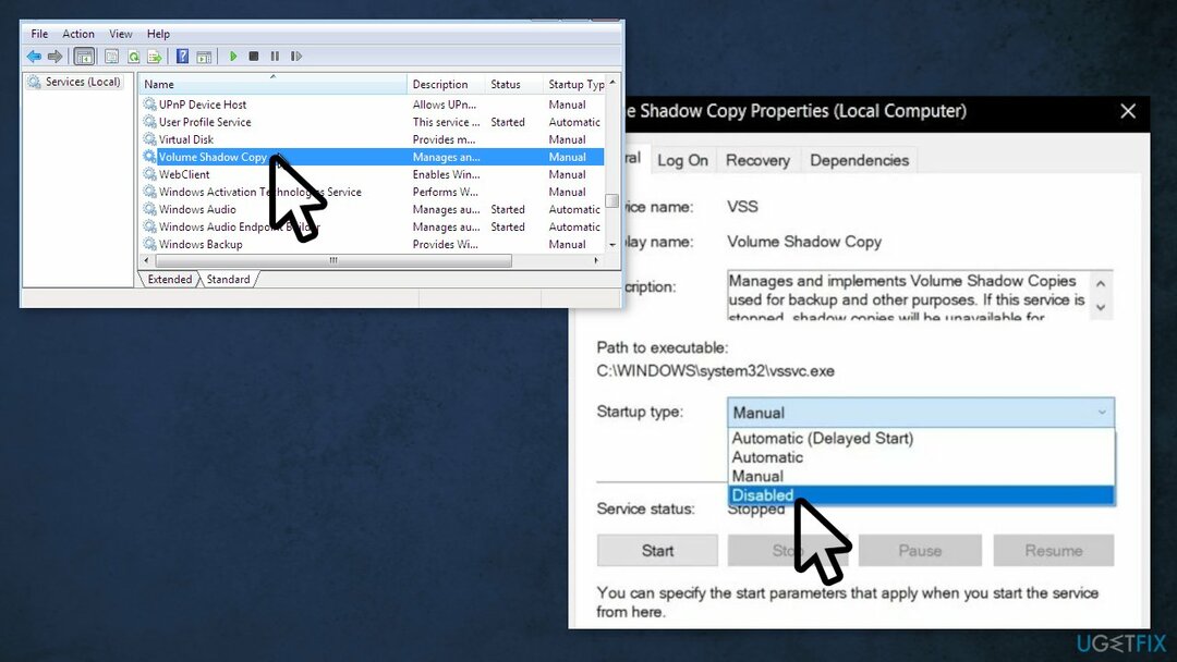 Peatage Volume Shadow Service