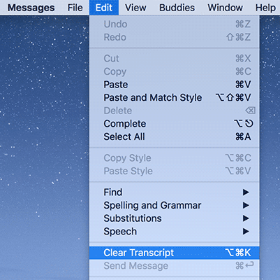 Hapus transkrip di Pesan Cara Menghapus Teks dan iMessages di Mac Anda