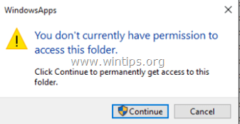 Acceder a WindowsApps