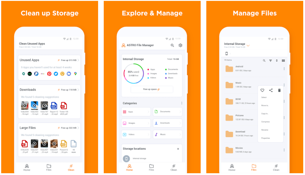 Astro-Dateimanager