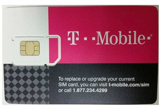 टी-मोबाइल प्रीपेड सिम कार्ड