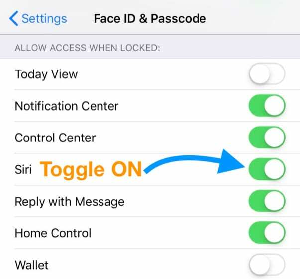 ჩართეთ siri თქვენი iPhone ან iPad დაბლოკვის ეკრანისთვის