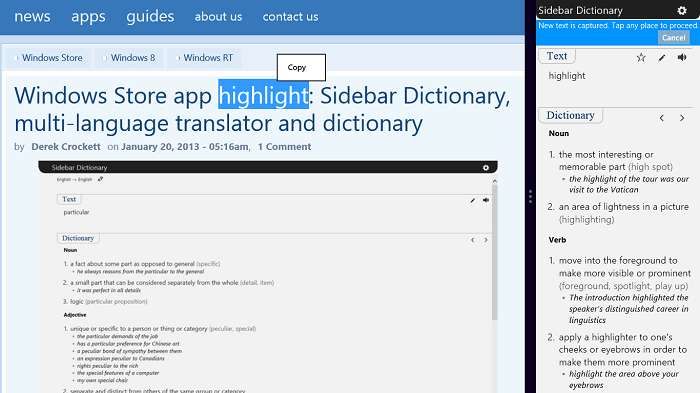 Sidebar-ordbok