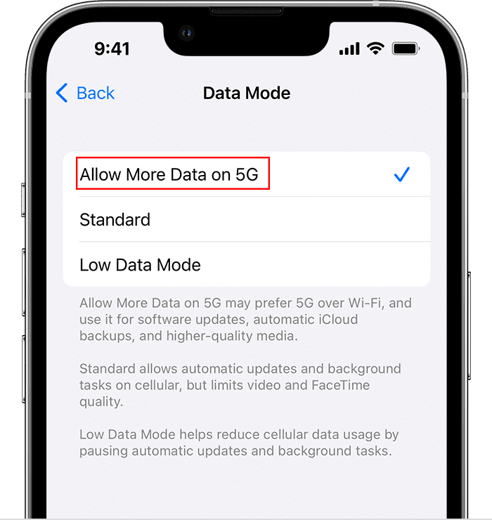 Sta meer data toe op 5G