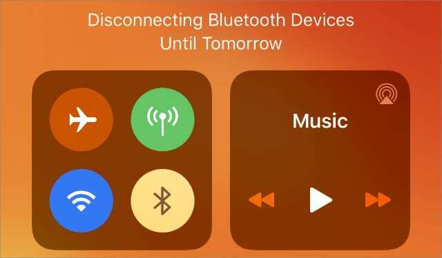 Bluetooth uitgeschakeld in het Control Center