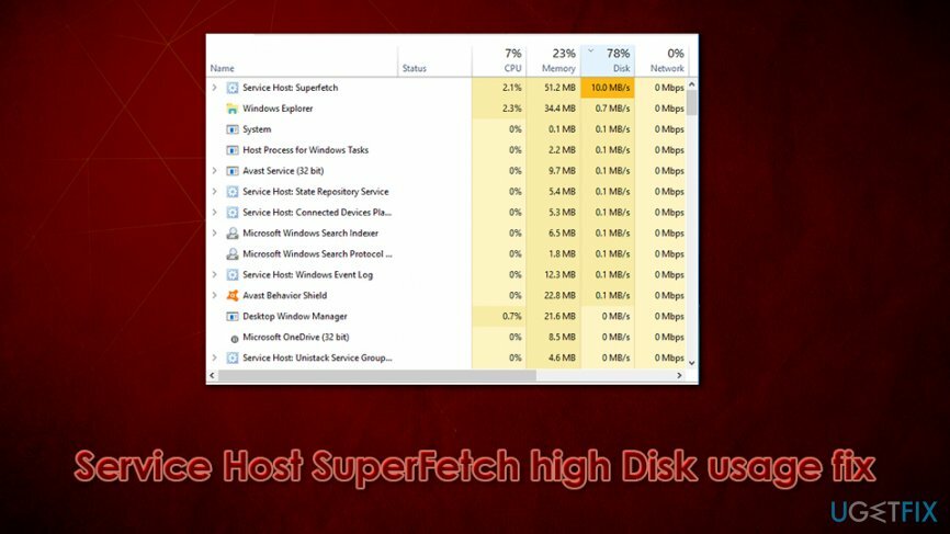 Servis Ana Bilgisayarı SuperFetch yüksek Disk kullanımı: SuperFetch nasıl devre dışı bırakılır?