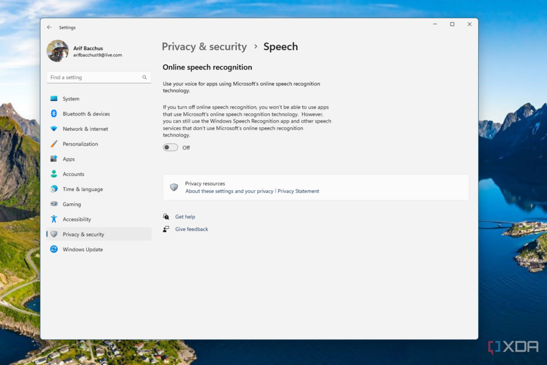 Impostazioni vocali in Windows 11