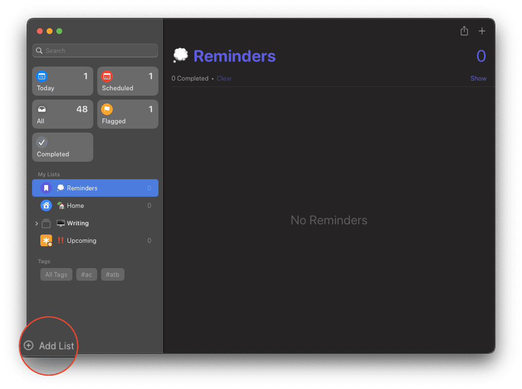 Ako vytvoriť šablóny v Reminders na Mac - 1