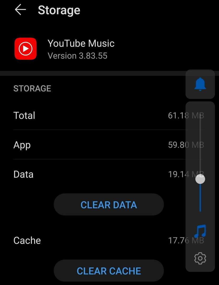 youtube musik rensa cache