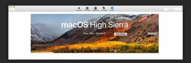 Cómo deshabilitar las notificaciones de actualización de macOS High Sierra