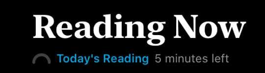 Heutiges Lesen in der Apple Books App