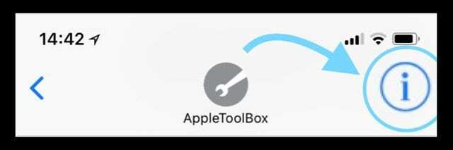 iPhone Bericht App informatie " i" icoon