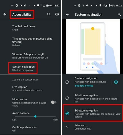 Systemnavigering Android