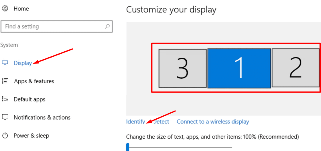 Modificați ordinea monitorului Windows 10
